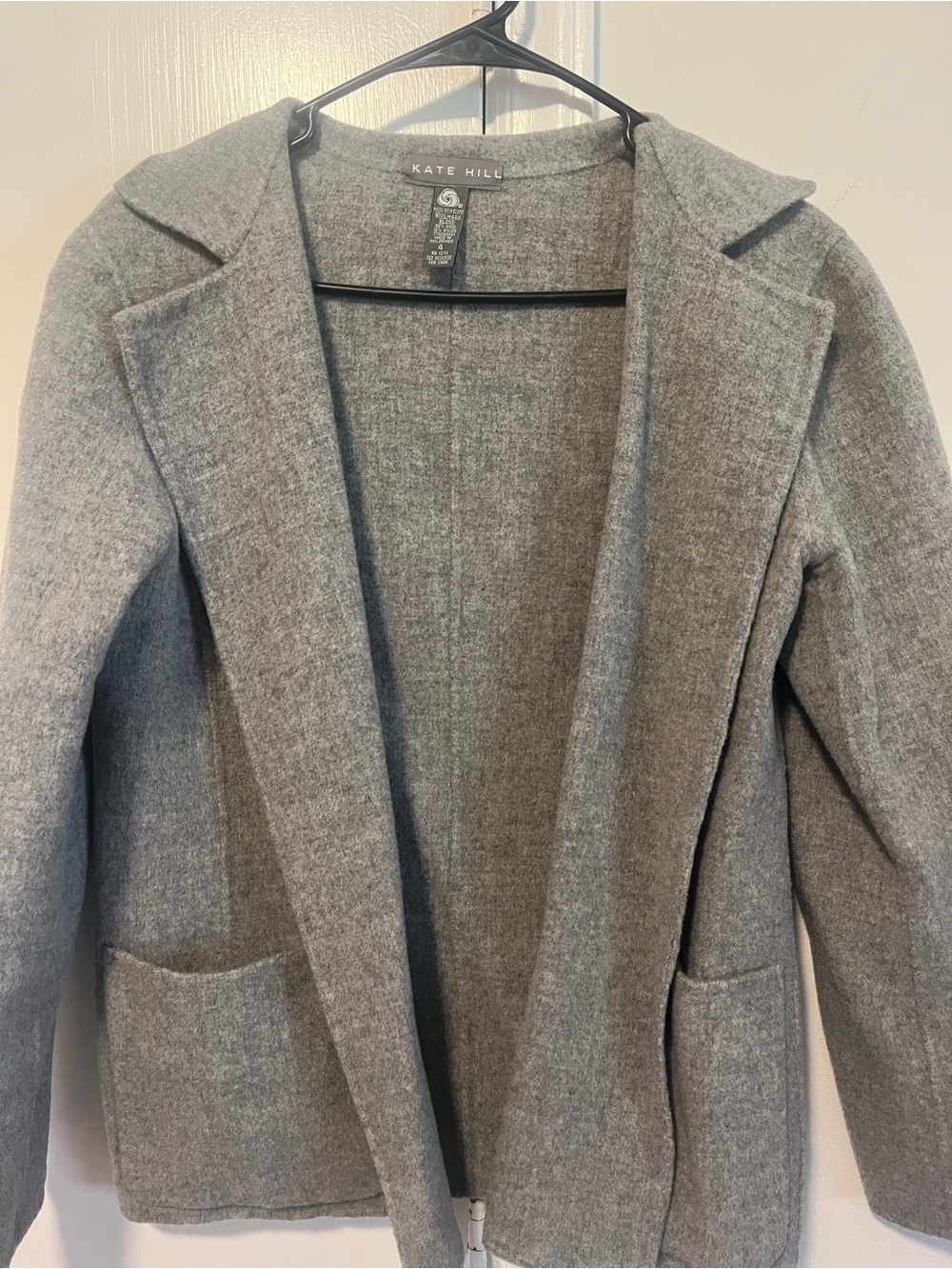 Kate Hill Gray Open-Front Blazer Jacket